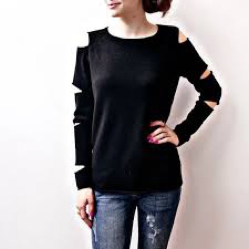 Skull Cashmere Tyrone Black Sweat Sweater – Luxe & Edgy S Small Cut-Out